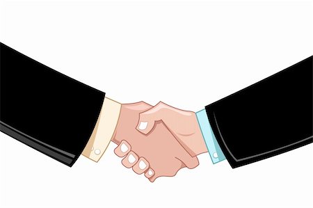pact - illustration of business deal with hands on white background Stock Photo - Budget Royalty-Free & Subscription, Code: 400-04234913