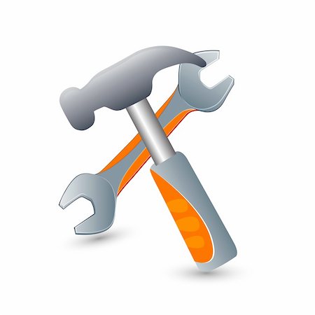 simsearch:400-05240852,k - illustration of tools icons on white background Stock Photo - Budget Royalty-Free & Subscription, Code: 400-04234930