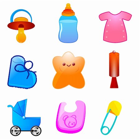 simsearch:400-06751007,k - illustration of kids icons on white background Stock Photo - Budget Royalty-Free & Subscription, Code: 400-04234953