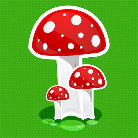 illustration of mushroom icon Stock Photo - Budget Royalty-Free & Subscription, Code: 400-04234972