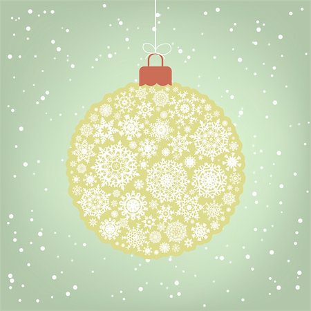 simsearch:400-05707989,k - Retro template - Beautiful Christmas ball illustration. EPS 8 vector file included Stock Photo - Budget Royalty-Free & Subscription, Code: 400-04235049