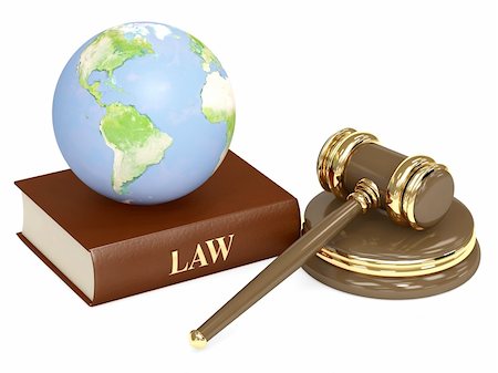 simsearch:400-04231986,k - Judicial 3d gavel and Earth. Objects isolated over white Stock Photo - Budget Royalty-Free & Subscription, Code: 400-04235391