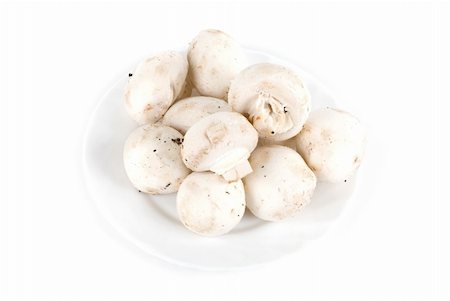 simsearch:400-04824992,k - Mushrooms, champignon at plate isolated on a white background Stock Photo - Budget Royalty-Free & Subscription, Code: 400-04235959