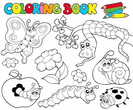 simsearch:400-04240970,k - Coloring book with small animals 1 - vector illustration. Stock Photo - Budget Royalty-Free & Subscription, Code: 400-04236259