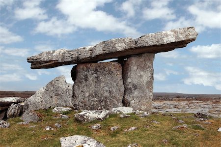 simsearch:400-04032243,k - poulnabrone dolmen historic portal tomb in the burren in county clare, ireland Stock Photo - Budget Royalty-Free & Subscription, Code: 400-04237683