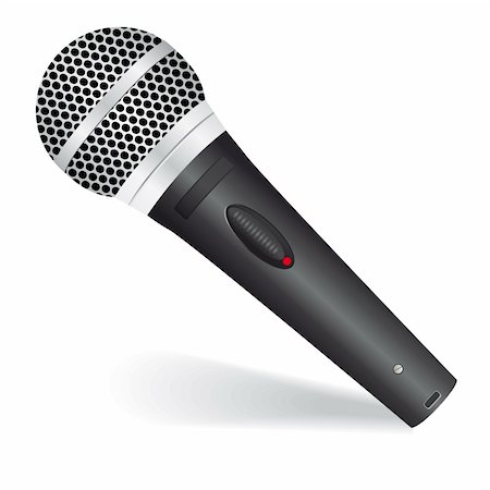 simsearch:400-06954069,k - Icon with a black microphone. Vector illustration. Vector art in Adobe illustrator EPS format, compressed in a zip file. The different graphics are all on separate layers so they can easily be moved or edited individually. The document can be scaled to any size without loss of quality. Photographie de stock - Aubaine LD & Abonnement, Code: 400-04239492