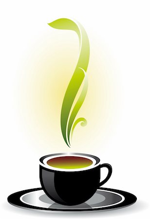 simsearch:400-04414723,k - Cup of coffee or tea. Vector illustration on white background. Foto de stock - Super Valor sin royalties y Suscripción, Código: 400-04230544