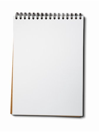 Blank one face white paper notebook vertical Stock Photo - Budget Royalty-Free & Subscription, Code: 400-04231801