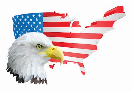 simsearch:400-04083265,k - illustration of the map of the united states of America and the eagle Stock Photo - Budget Royalty-Free & Subscription, Code: 400-04233399