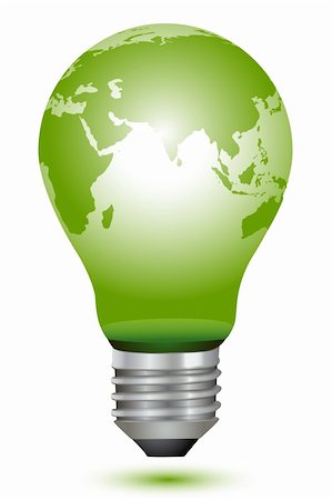 illustration of bulb with world map on it Stock Photo - Budget Royalty-Free & Subscription, Code: 400-04233862