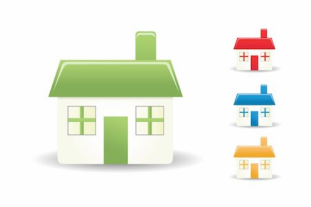 simsearch:400-04786259,k - illustration of home icons on white background Stock Photo - Budget Royalty-Free & Subscription, Code: 400-04233925