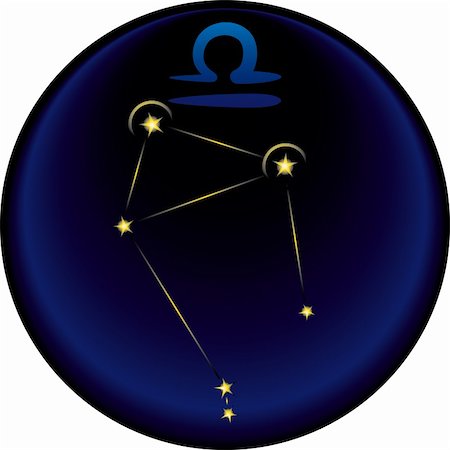 Libra  constellation plus the Libra  astrological sign Stock Photo - Budget Royalty-Free & Subscription, Code: 400-04240645