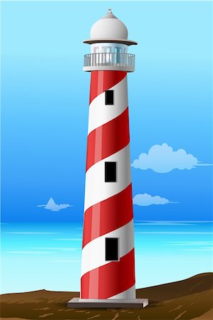simsearch:400-04272525,k - illustration of light house Stock Photo - Budget Royalty-Free & Subscription, Code: 400-04240811
