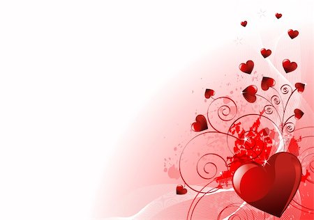 Abstract Valentines Day background with hearts. Place for copy\text Stock Photo - Budget Royalty-Free & Subscription, Code: 400-04241689