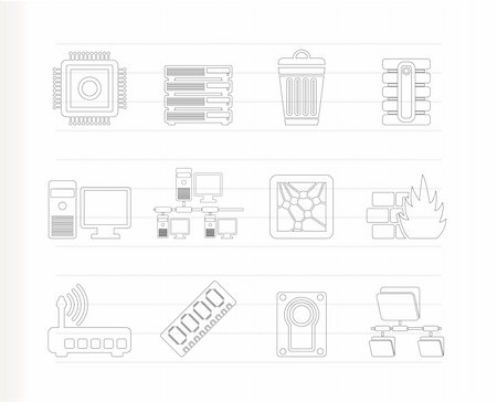 simsearch:400-04274313,k - Computer and website icons - vector icon set Stock Photo - Budget Royalty-Free & Subscription, Code: 400-04241836