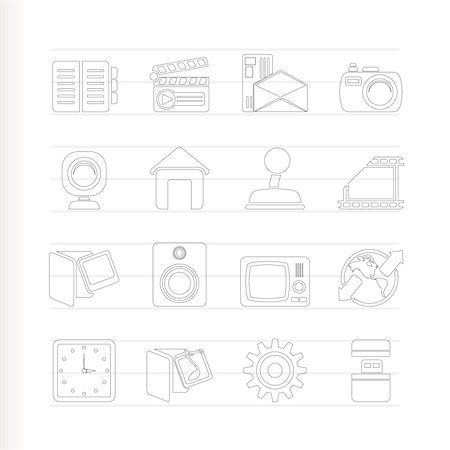 Internet, Computer and mobile phone icons - Vector icon set Stock Photo - Budget Royalty-Free & Subscription, Code: 400-04241898