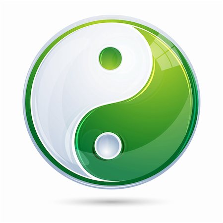 simsearch:400-04744928,k - illustration of yin yang on white background Stock Photo - Budget Royalty-Free & Subscription, Code: 400-04241993