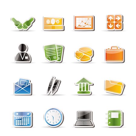 Simple Business and office icons - Vector Icon Set Stock Photo - Budget Royalty-Free & Subscription, Code: 400-04242006