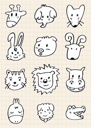 simsearch:400-04242031,k - cute cartoon animal face Stock Photo - Budget Royalty-Free & Subscription, Code: 400-04242035