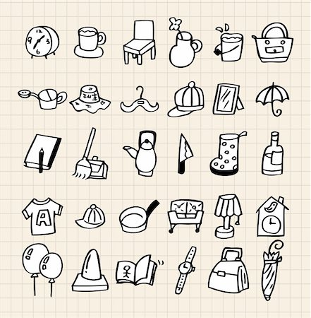 hand draw home icon Stock Photo - Budget Royalty-Free & Subscription, Code: 400-04242037