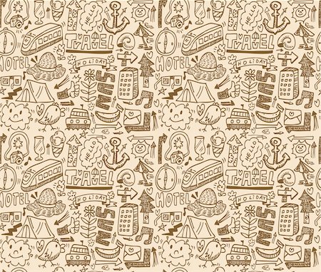 simsearch:400-05681063,k - seamless travel pattern Stock Photo - Budget Royalty-Free & Subscription, Code: 400-04242176