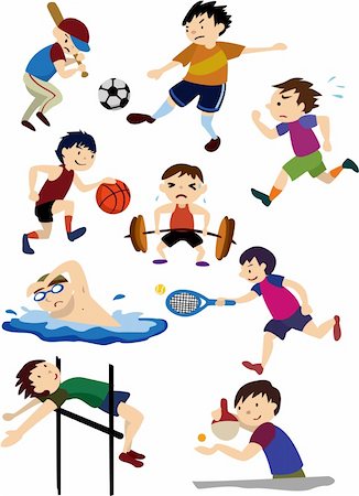 cartoon sport icon Stock Photo - Budget Royalty-Free & Subscription, Code: 400-04242263