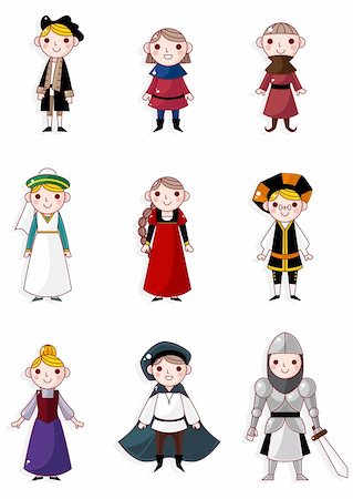 simsearch:400-04912674,k - cartoon medieval people Stock Photo - Budget Royalty-Free & Subscription, Code: 400-04242314