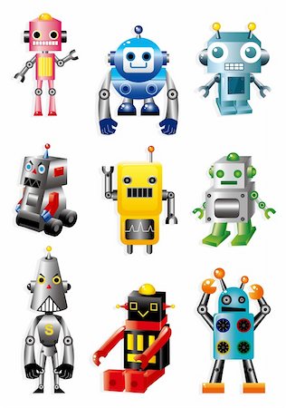 cartoon robots Stock Photo - Budget Royalty-Free & Subscription, Code: 400-04242345