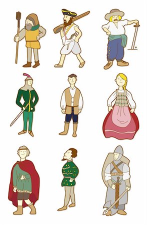 simsearch:400-04912674,k - cartoon Middle Ages people Stock Photo - Budget Royalty-Free & Subscription, Code: 400-04242357