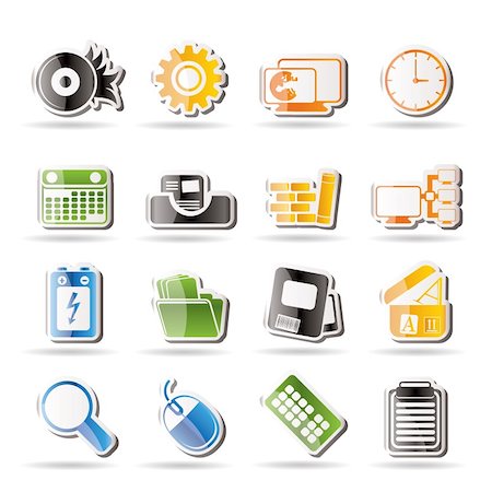 simsearch:400-04274313,k - Computer, mobile phone and Internet Vector Icon Set Stock Photo - Budget Royalty-Free & Subscription, Code: 400-04242382
