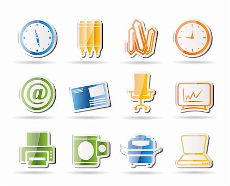 simsearch:400-05918073,k - Business and Office tools icons -  vector icon set Photographie de stock - Aubaine LD & Abonnement, Code: 400-04242707