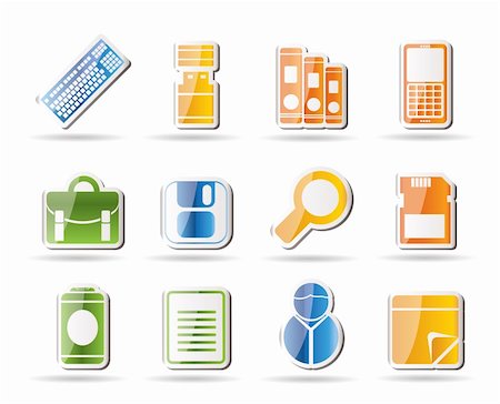 simsearch:400-04913456,k - Business and Office tools icons - vector icon set 3 Stock Photo - Budget Royalty-Free & Subscription, Code: 400-04242710