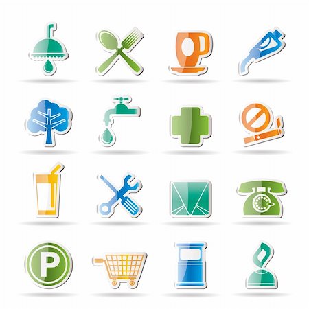 Petrol Station and Travel icons - Vector Icon Set Stock Photo - Budget Royalty-Free & Subscription, Code: 400-04242938
