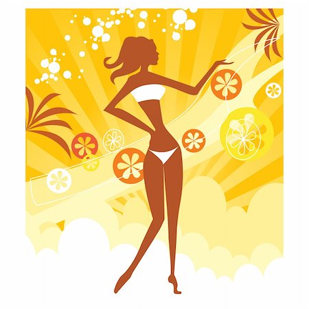 simsearch:400-04702742,k - Summer girl, vector illustration Stock Photo - Budget Royalty-Free & Subscription, Code: 400-04243003