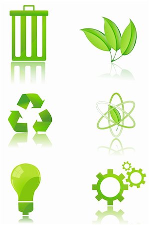 simsearch:400-05704598,k - illustration of set of recycle icons on isolated background Stock Photo - Budget Royalty-Free & Subscription, Code: 400-04255697