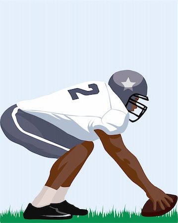 simsearch:400-04264730,k - An illustration of an American footballer with ball. Vector Foto de stock - Super Valor sin royalties y Suscripción, Código: 400-04255845