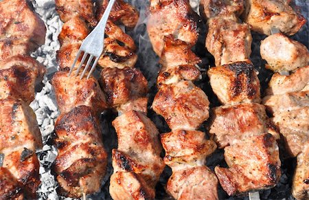 simsearch:400-04587885,k - Tasty fry meat (pork barbecue) Stock Photo - Budget Royalty-Free & Subscription, Code: 400-04256209