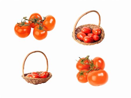 simsearch:400-04766599,k - red cherry tomatoes isolated on the white Stock Photo - Budget Royalty-Free & Subscription, Code: 400-04256221