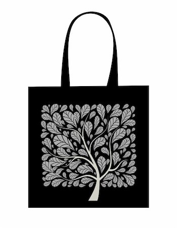simsearch:400-04837197,k - Shopping bag design, art tree Stock Photo - Budget Royalty-Free & Subscription, Code: 400-04256370