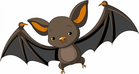 scary eyes drawing - Illustration of Cute Cartoon Halloween bat  flying Stock Photo - Budget Royalty-Free & Subscription, Code: 400-04256874