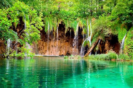 Waterfalls and lake in Plitvice Lakes National Park, Croatia Stock Photo - Budget Royalty-Free & Subscription, Code: 400-04258051