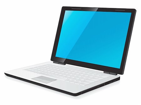 simsearch:400-04125018,k - vector illustration of notebook laptop computer with blue desktop Stock Photo - Budget Royalty-Free & Subscription, Code: 400-04258071