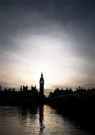 simsearch:400-04258179,k - Silhouette of Big Ben and the Houses of Parliament in London in sunset Stock Photo - Budget Royalty-Free & Subscription, Code: 400-04258179