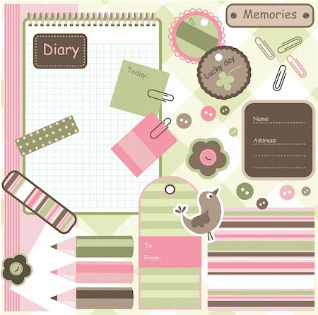Scrapbook elements, vector Stock Photo - Budget Royalty-Free & Subscription, Code: 400-04258233