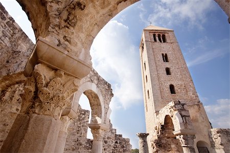 evangelist - Ruins of the Church of St. John the Evangelist in Rab Croatia - a popular tourist attraction Stock Photo - Budget Royalty-Free & Subscription, Code: 400-04258436