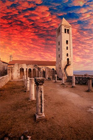 evangelist - Ruins of the Church of St. John the Evangelist in Rab Croatia - a popular tourist attraction Stock Photo - Budget Royalty-Free & Subscription, Code: 400-04258447