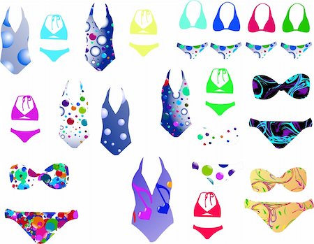 simsearch:700-02756413,k - bikini collection - vector Stock Photo - Budget Royalty-Free & Subscription, Code: 400-04259099