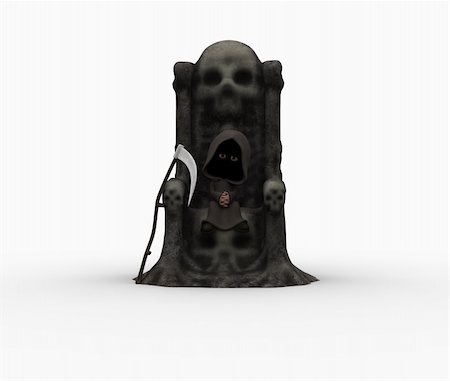 simsearch:400-04259157,k - 3d illustration of a cute little grim reaper character Stock Photo - Budget Royalty-Free & Subscription, Code: 400-04259152