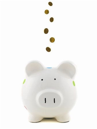 simsearch:400-06077471,k - A piggy bank isolated against a white background Stock Photo - Budget Royalty-Free & Subscription, Code: 400-04259429