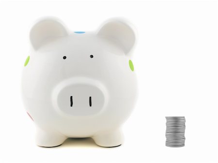 simsearch:400-06077471,k - A piggy bank isolated against a white background Stock Photo - Budget Royalty-Free & Subscription, Code: 400-04259430